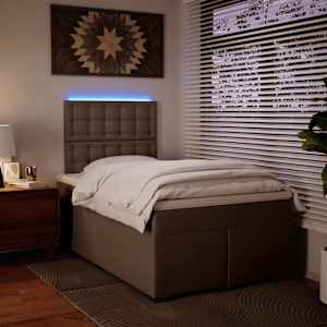 Box spring postel s matrací cappuccino 120x190 cm umělá kůže - obrázek 5