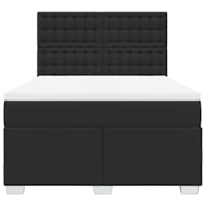 Box spring postel s matrací černá 140 x 190 cm umělá kůže - obrázek 6