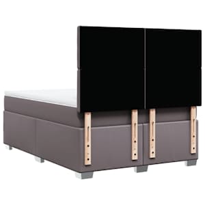 Box spring postel s matrací šedá 140 x 190 cm umělá kůže - obrázek 12