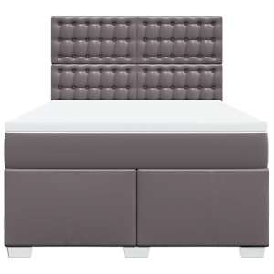 Box spring postel s matrací šedá 140x200 cm umělá kůže - obrázek 6