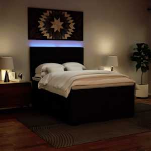 Box spring postel s matrací černá 160x200 cm umělá kůže - obrázek 5