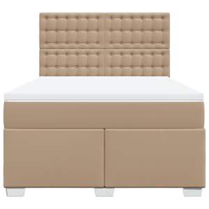 Box spring postel s matrací cappuccino 160x200 cm umělá kůže - obrázek 6