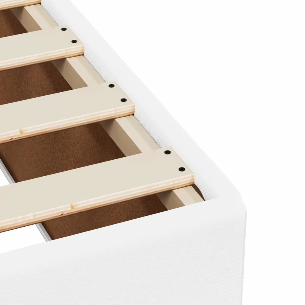 Box spring postelja z vzmetnico bela 180x200 cm umetno usnje - slika 13