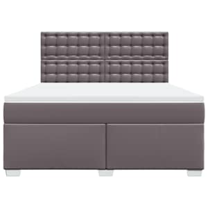 Box spring postel s matrací šedá 180x200 cm umělá kůže - obrázek 6