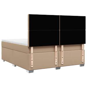 Box spring postel s matrací cappuccino 180 x 200 cm umělá kůže - obrázek 12