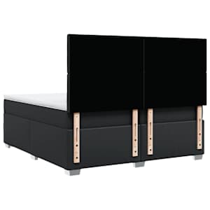 Box spring postel s matrací černá 200x200 cm umělá kůže - obrázek 12