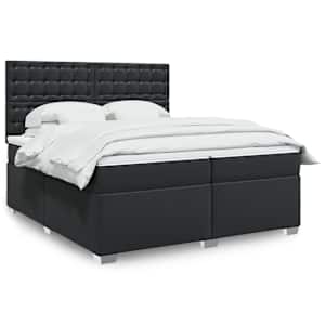Box spring postel s matrací černá 200x200 cm umělá kůže - obrázek 1