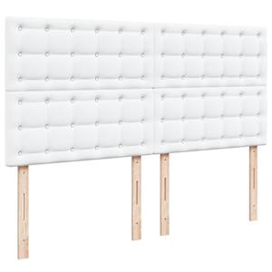 Box spring postel s matrací bílá 200x200 cm umělá kůže - obrázek 7