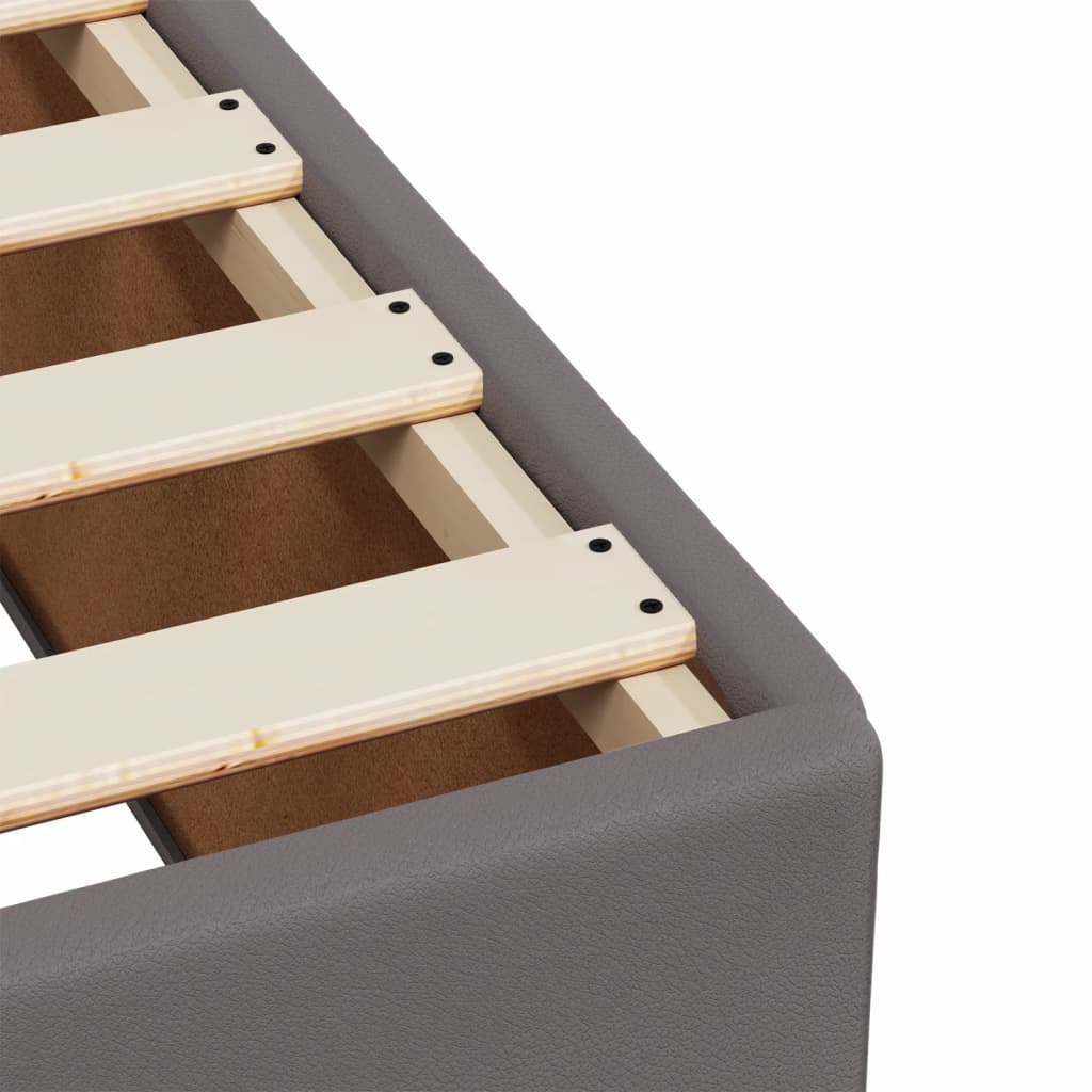 Box spring postel s matrací šedá 200x200 cm umělá kůže - obrázek 13