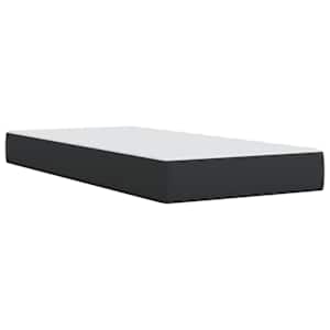 Box spring postel s matrací černá Single umělá kůže - obrázek 9