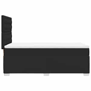 Box spring postel s matrací černá Single umělá kůže - obrázek 11