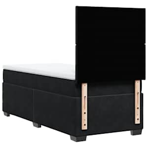 Box spring postel s matrací černá 80 x 200 cm samet - obrázek 13