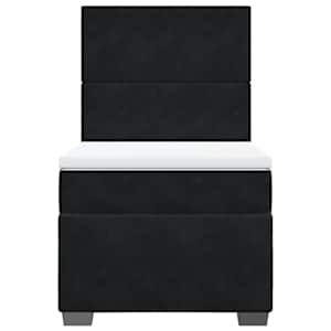 Box spring postel s matrací černá 80 x 200 cm samet - obrázek 7