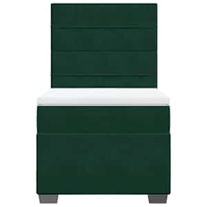 Box spring postel s matrací tmavě zelená 80 x 200 cm samet - obrázek 7