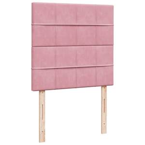Box spring postel s matrací růžová 80 x 200 cm samet - obrázek 8