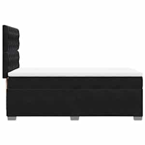 Box spring postel s matrací černá 80 x 200 cm samet - obrázek 12