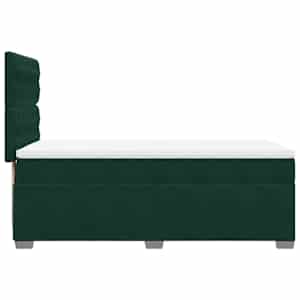 Box spring postel s matrací tmavě zelená 80 x 200 cm samet - obrázek 12