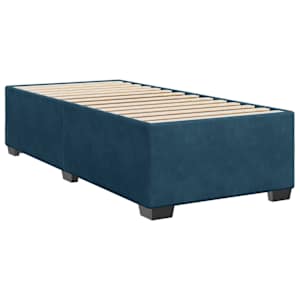 Box spring postel s matrací modrá 80 x 200 cm samet - obrázek 9