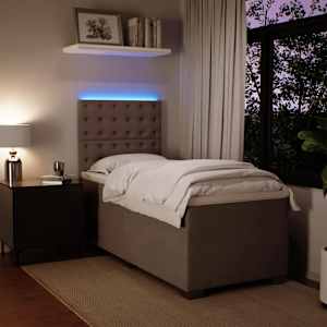 Box spring postel s matrací světle šedá 80 x 200 cm samet - obrázek 5
