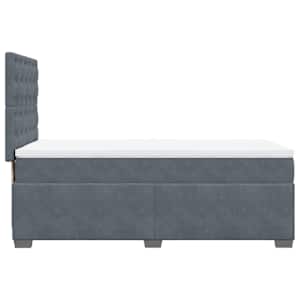 Box spring postel s matrací tmavě šedá 80 x 200 cm samet - obrázek 12