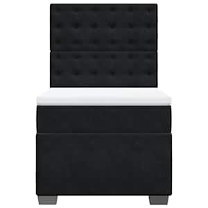 Box spring postel s matrací černá 80 x 200 cm samet - obrázek 7