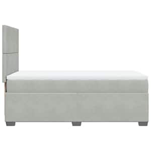 Box spring postel s matrací světle šedá 90x190 cm samet - obrázek 12