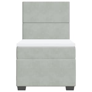 Box spring postel s matrací světle šedá 90x190 cm samet - obrázek 7