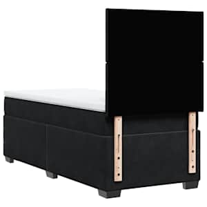 Box spring postel s matrací černá 90x190 cm samet - obrázek 13