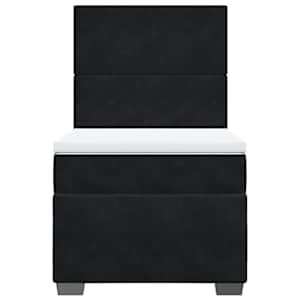 Box spring postel s matrací černá 90x190 cm samet - obrázek 7