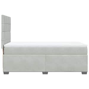Box spring postel s matrací světle šedá 90x190 cm samet - obrázek 12
