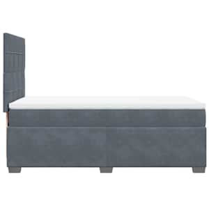 Box spring postel s matrací tmavě šedá 90x190 cm samet - obrázek 11