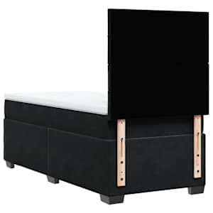 Box spring postel s matrací černá 90x190 cm samet - obrázek 13