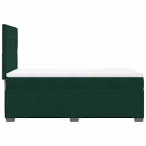 Box spring postel s matrací tmavě zelená 90x190 cm samet - obrázek 12