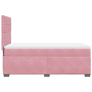 Box spring postel s matrací růžová 90x190 cm samet - obrázek 12