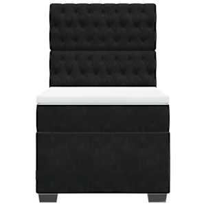 Box spring postel s matrací černá 90x190 cm samet - obrázek 7