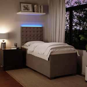 Box spring postel s matrací světle šedá 90x190 cm samet - obrázek 5