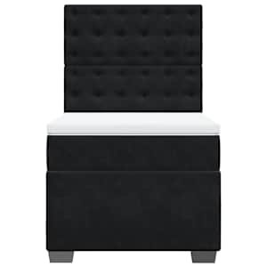 Box spring postel s matrací černá 90x190 cm samet - obrázek 7