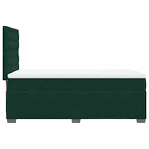 Box spring postel s matrací tmavě zelená 90x190 cm samet - obrázek 12