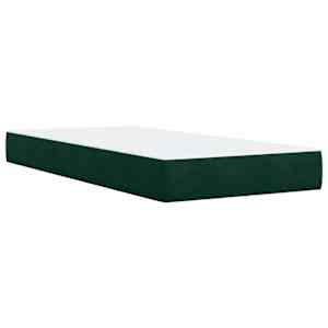 Box spring postel s matrací tmavě zelená 90x190 cm samet - obrázek 10