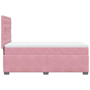 Box spring postel s matrací růžová 90x190 cm samet - obrázek 12