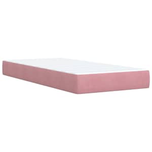 Box spring postel s matrací růžová 90x200 cm samet - obrázek 9