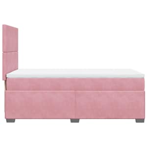 Box spring postel s matrací růžová 90x200 cm samet - obrázek 11