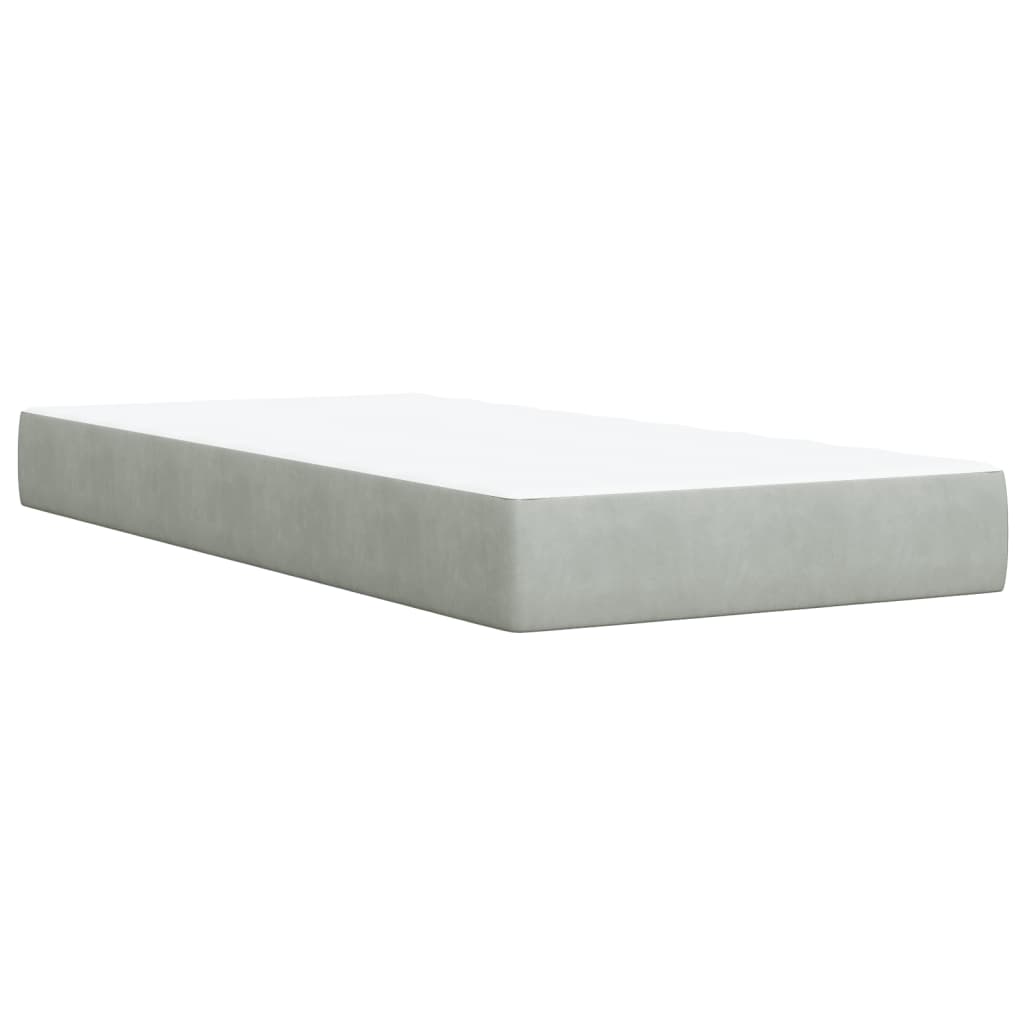 Sommier tendance à lattes de lit avec matelas Rose 90x200 cm Velours lit vidaXL