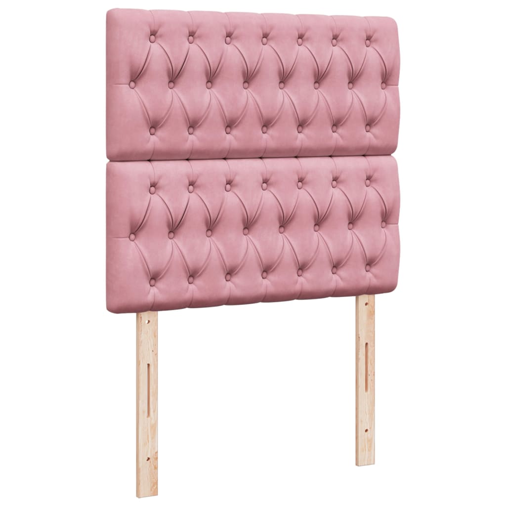 Sommier à lattes de lit avec matelas Rose 90x200 officiel cm Velours lit vidaXL