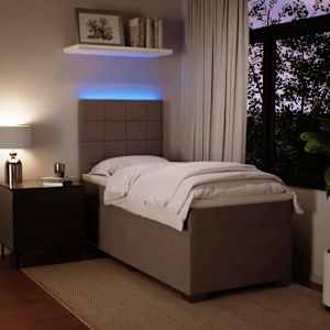 Box spring postel s matrací světle šedá 100x200 cm samet - obrázek 5