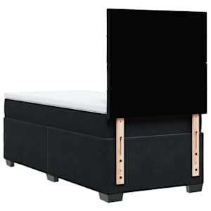 Box spring postel s matrací černá 100x200 cm samet - obrázek 12