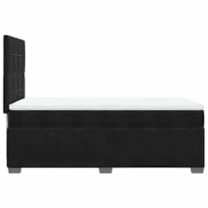 Box spring postel s matrací černá 100x200 cm samet - obrázek 11