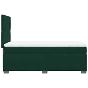 Box spring postel s matrací tmavě zelená 100x200 cm samet - obrázek 12