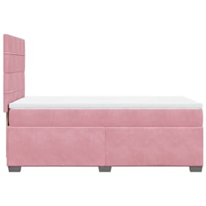 Box spring postel s matrací růžová 100x200 cm samet - obrázek 12
