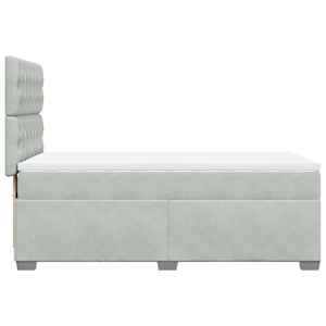 Box spring postel s matrací světle šedá 100x200 cm samet - obrázek 11